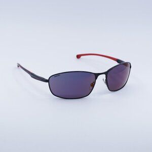 Carrera CARDUC 006/S 0OIT AO Sunglasses Black/Red Rectangle Frame, Red Lenses